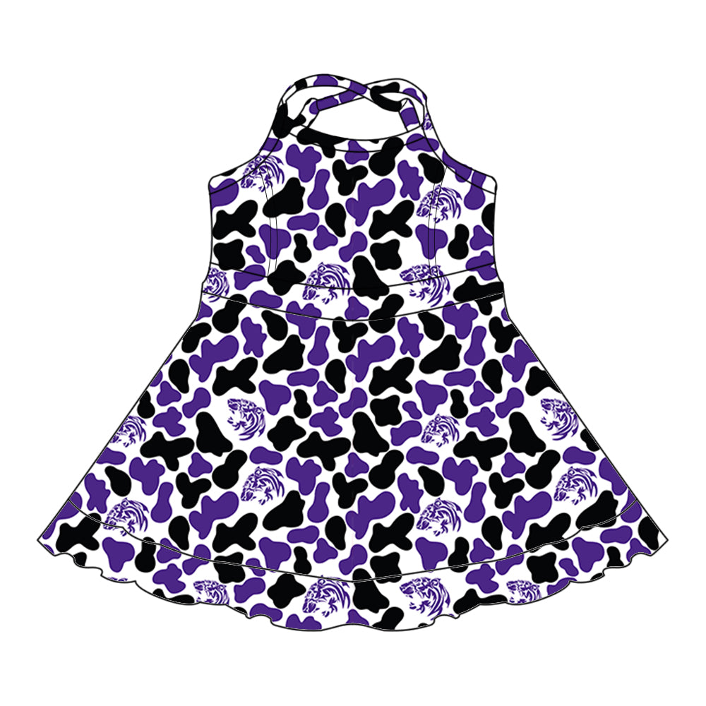 Custom moq 5 mix size milk silk summer teams baby girls clothes camouflage purple hooded long sleeve pants sets and skirts sets and dress and jumpsuit and top-25.8.6