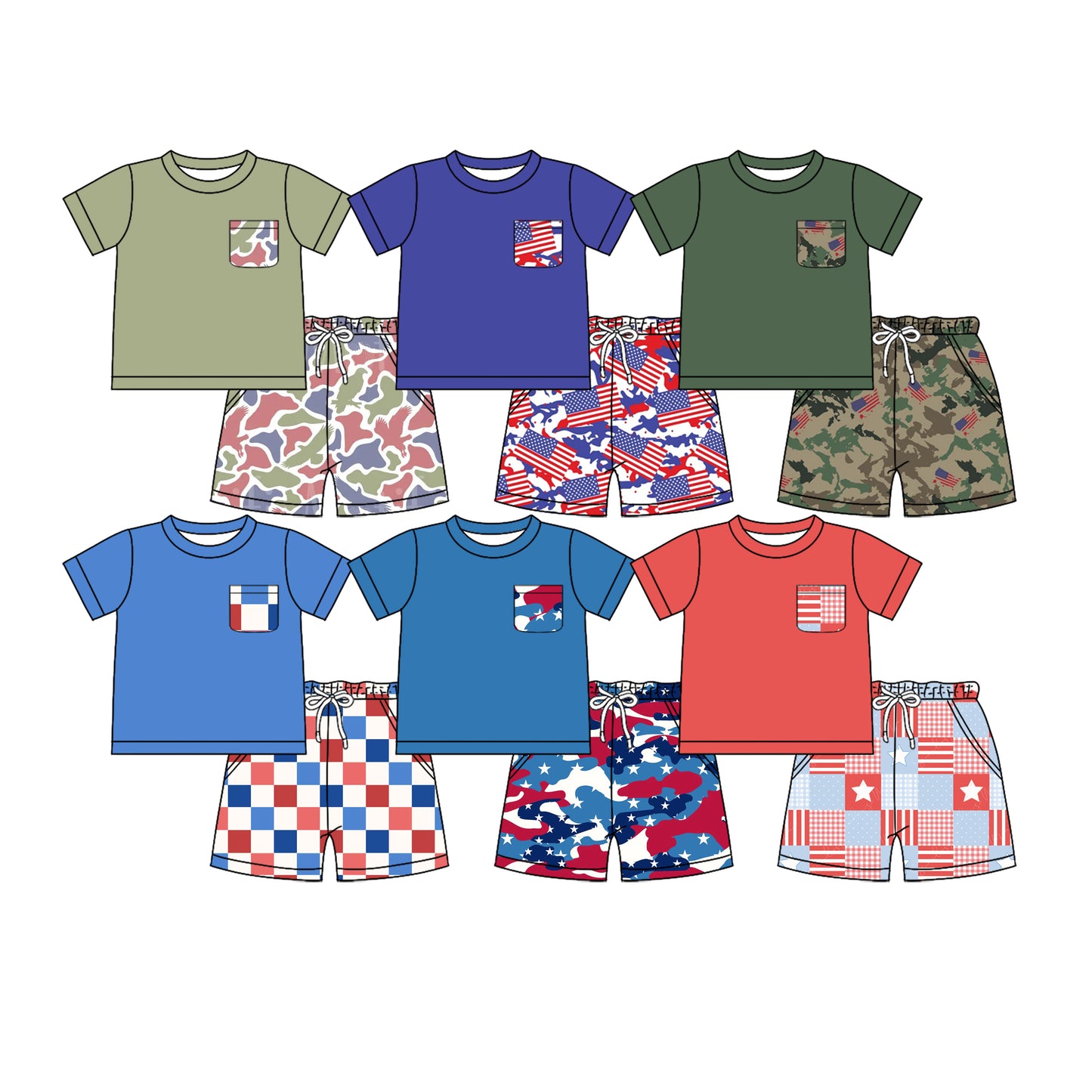25.12.18 custom each style moq 5 eta 6-8week Sibling Sisters baby boy clothes short sleeve shorts sets 6 match family design