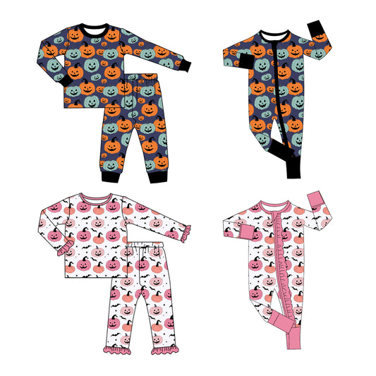 25.6.24 custom each style moq 5eta 4-6week Sibling Sisters halloween baby girl long sleeve pants sets 1 and sets 2 and romper 1 and romper 2 match family design