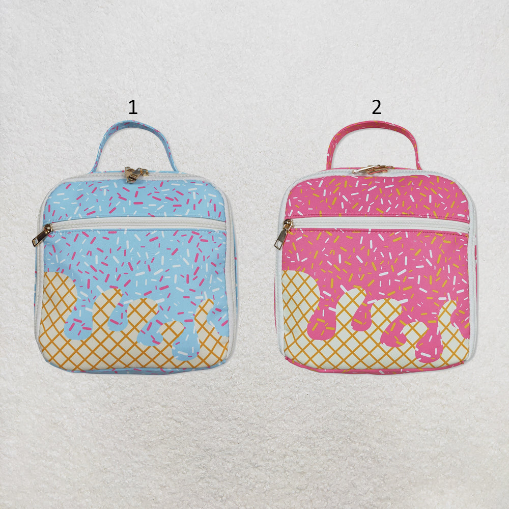 RTS NO MOQ Sibling milk silk Baby Kids Team Sprinkles Drips Printed Lunch Boxes School Bags