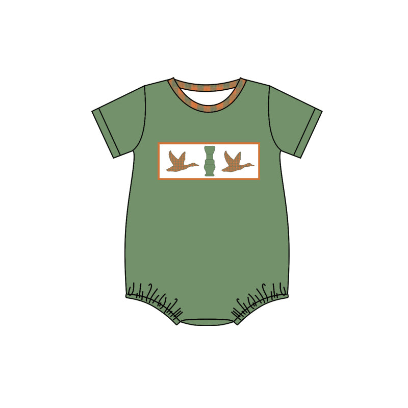 10.25 custom each style moq 5eta 4-6week Sibling Sister duck green baby boys short sleeve shorts sets and rompers match design