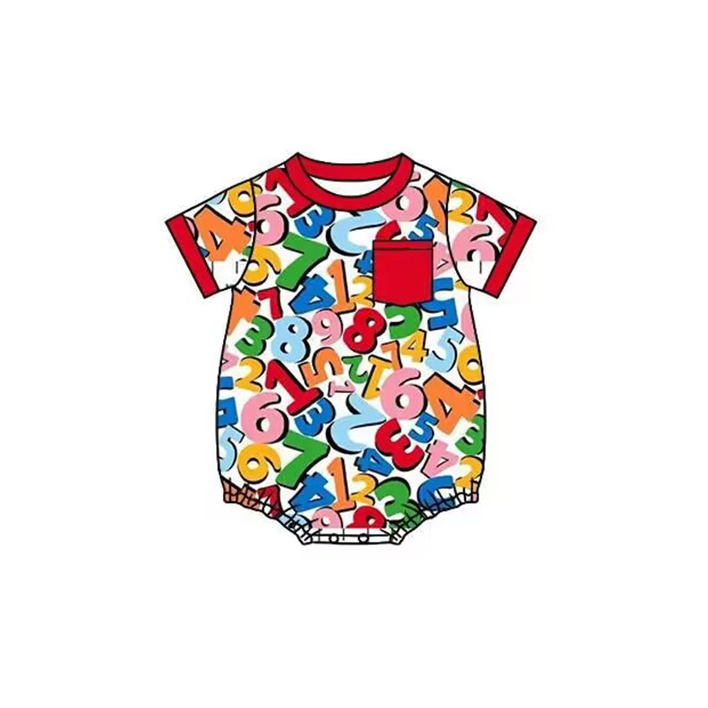 5.11custom each style moq 5eta 4-5week Sibling Sister number prints red girls and boys outfits and baby romper match family design
