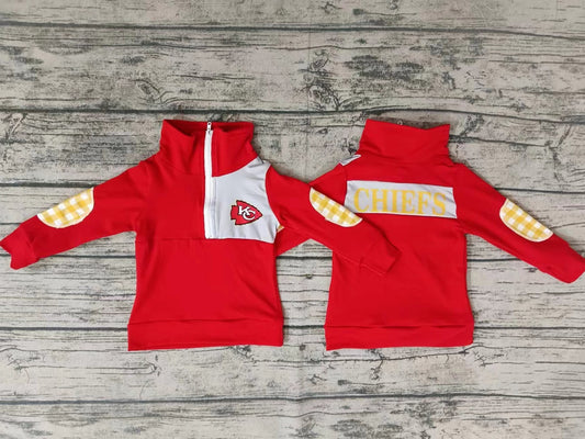 boys red cotton  top  college pullovers