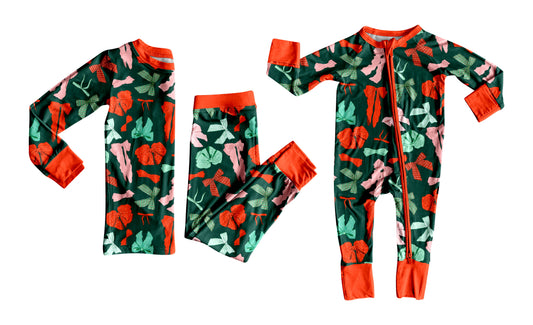 25.7.10 custom each style moq 5eta 4-6week Sibling Sister bow baby boy long sleeve pants sets and rompers match family design