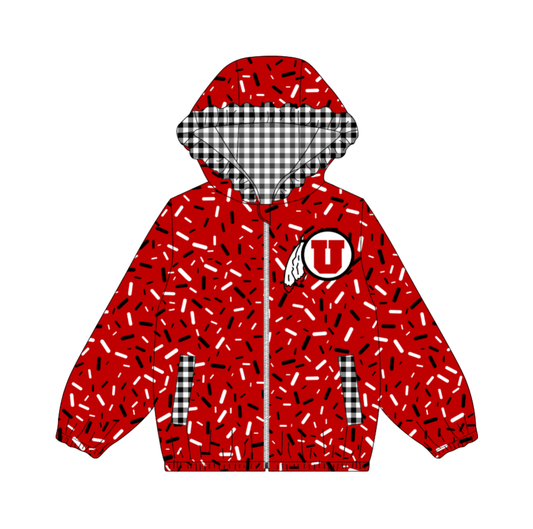 10.3-4-Custom moq 8 mix size milk silk summer team baby girls clothes red hooded long sleeve top-25.10.9