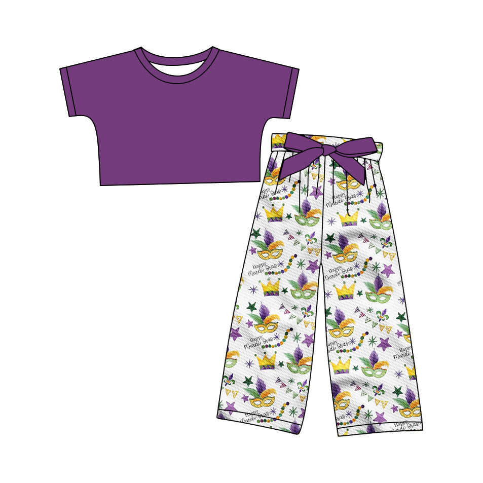 12.10 custom each style moq 5eta 4-6week Sibling Sister mardi gras baby girl sets and sets 2 match family design