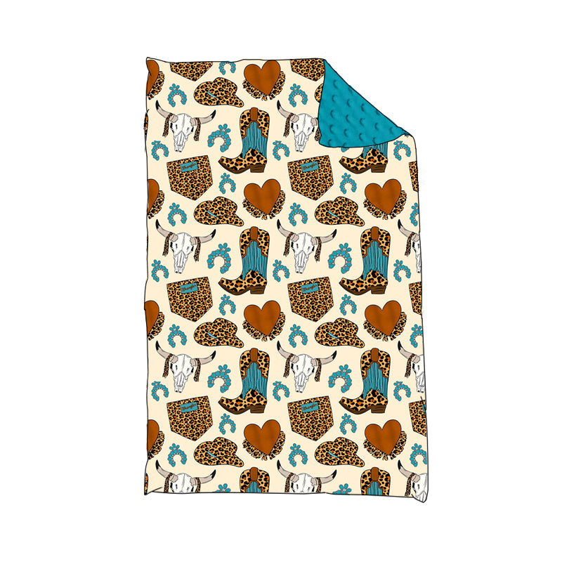 8.24 custom each style moq 5 eta 4-6week baby blanket hat cow head boots blanket design