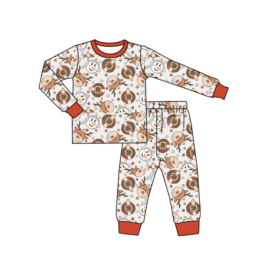 7.18 custom each style moq 5eta 4-6week Sibling Sister Christmas baby boys sets and rompers match family design