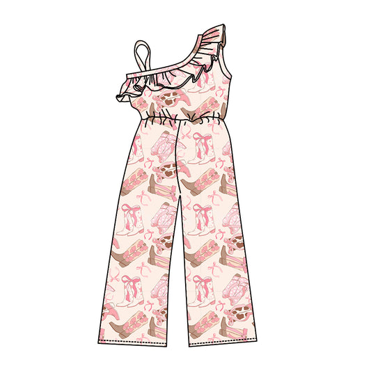 8.27 custom each style moq 5eta 4-6week baby girls clothes boots bow pink long sleeve baby girls jumpsuit