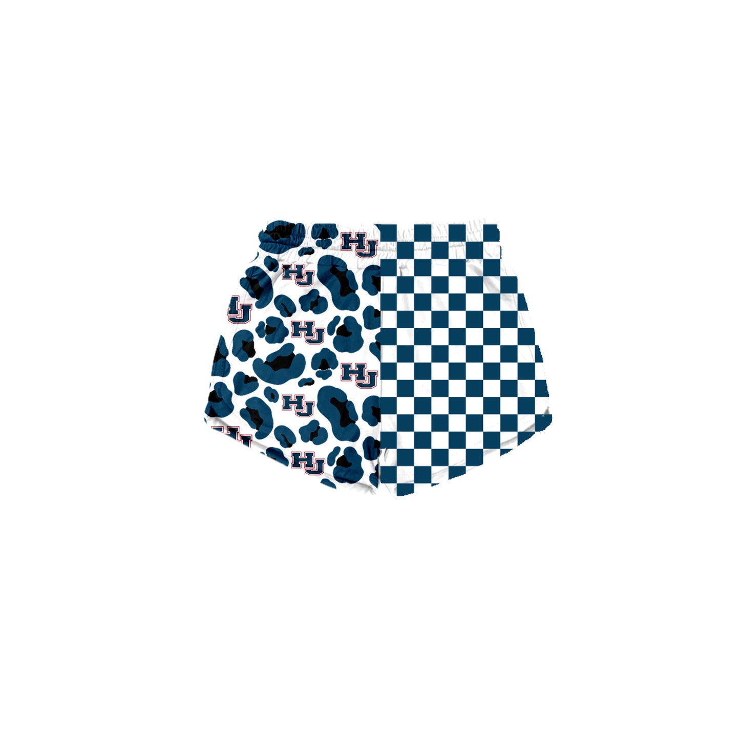 Custom moq 5 mix size milk silk summer teams Adult And Kids Checked Leopard Patchwork Summer Casual Shorts