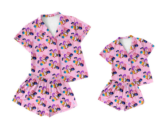 25.10.11 custom each style moq 5 eta 6-8week Sibling Sister baby short sleeve shorts sets and adult set match design