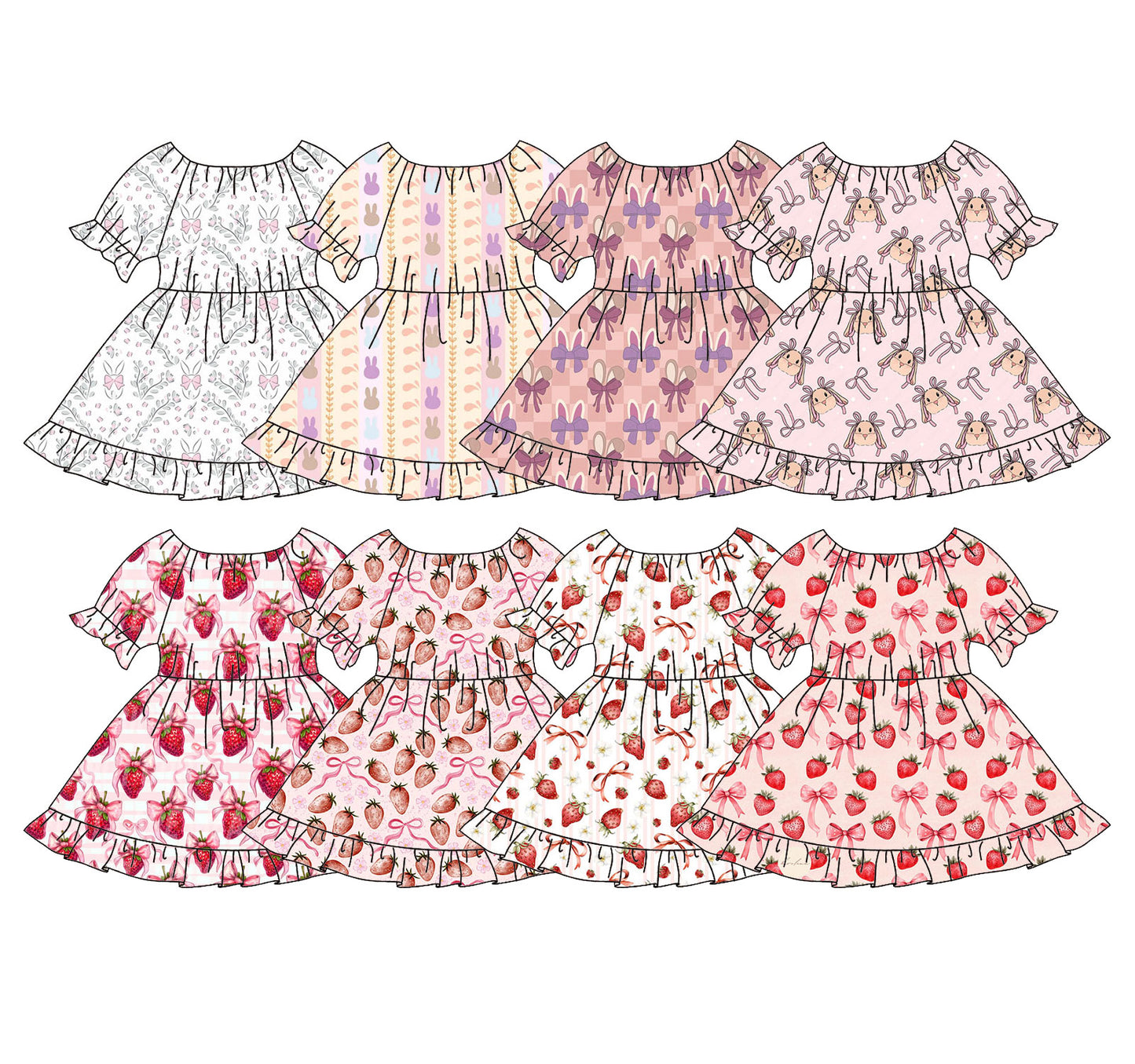 25.9.23 custom each style moq 8 eta 6-8week Sibling Sisters bow baby girl long sleeve dress 8 match family design