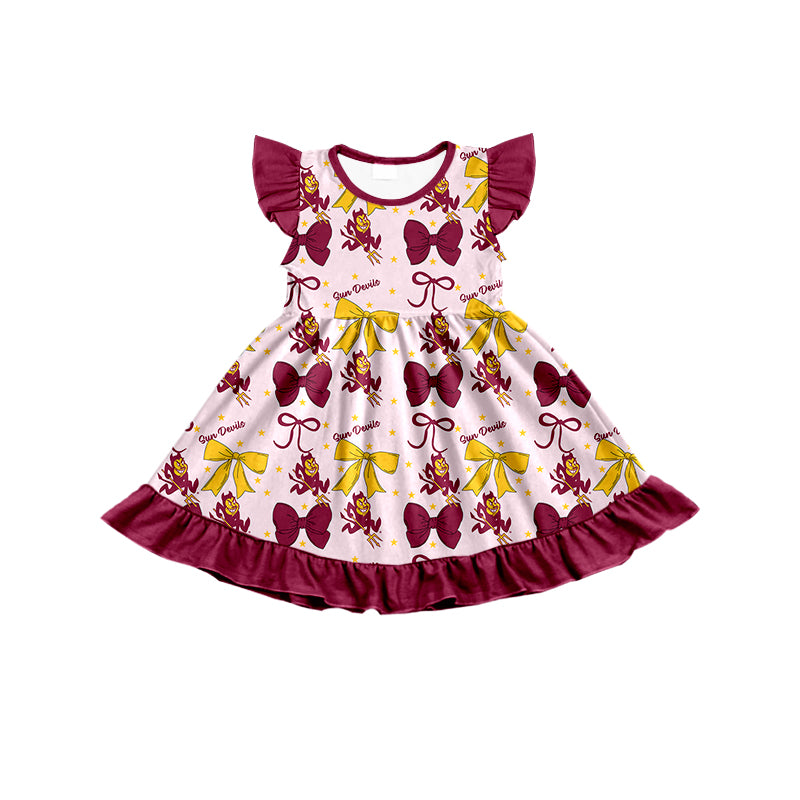 Custom moq 5 mix size milk silk summer teams baby girls clothes team bow sleeveless skirts sets and dress 1 and dress 2 and dress 3-25.6.24