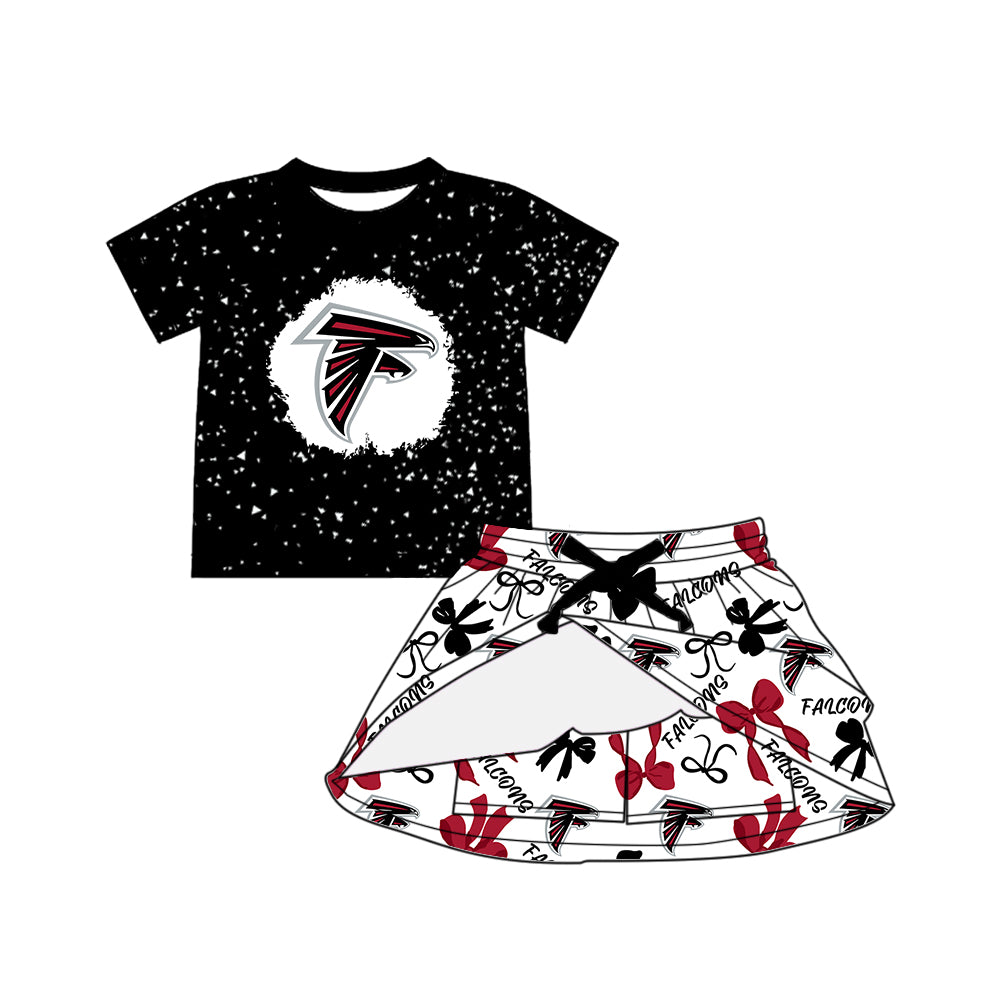 Custom moq 5 mix sizes summer teams baby girls clothes team navy blue short sleeve skirts shorts sets 1 and skirts sets 2 and and skirts sets 2 and dress 1 and dress 2 and dress 3 and dress 4-25.6.5