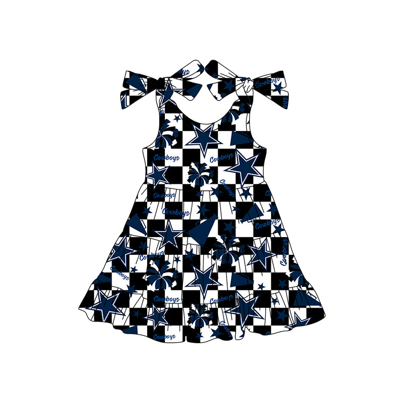Custom moq 5 mix size milk silk summer teams baby girls clothes team blue sleeveless shorts sets and skirts sets and dress and jumpsuit-25.7.16