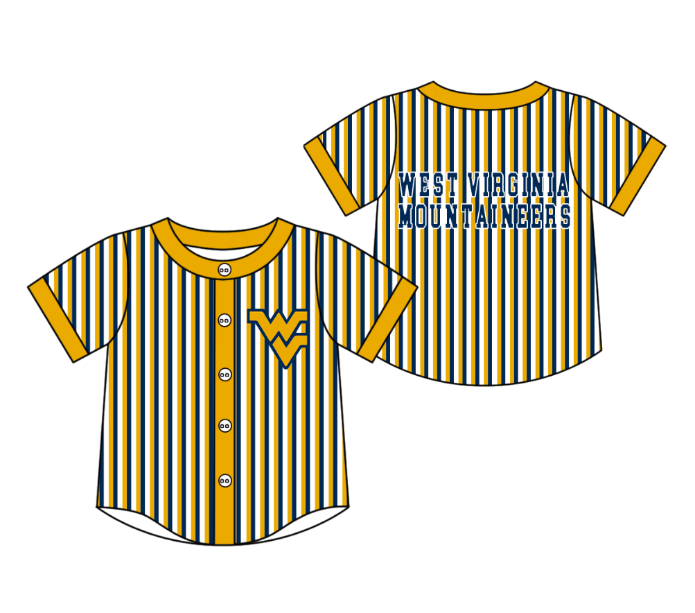 Custom moq 5 mix size milk silk summer teams Yellow Striped Short-Sleeved Button-Down Shirt for Baby Boy Outfit