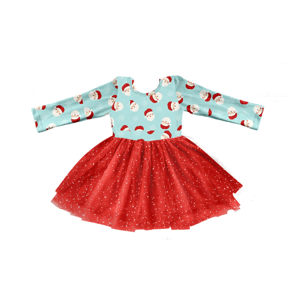 7.25 custom each style moq 5eta 4-6week Christmas baby girls clothes red long sleeve dress