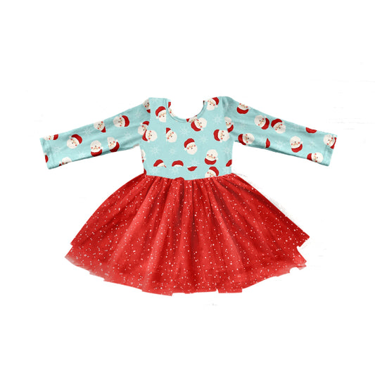 7.25 custom each style moq 5eta 4-6week Christmas baby girls clothes red long sleeve dress