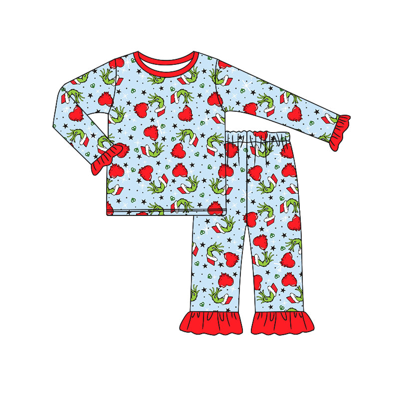 7.6 custom each style moq 5eta 4-6week Sibling Sister Christmas red baby girls sets and rompers match family design