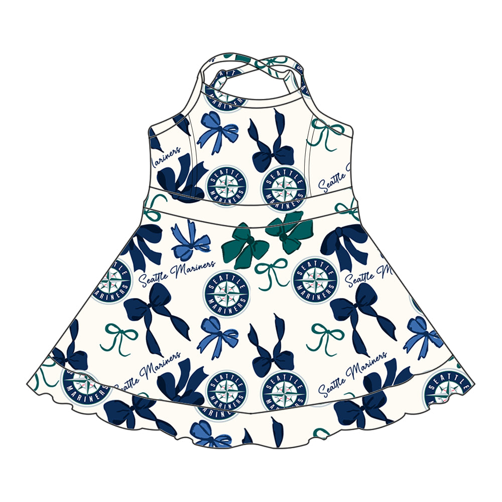 Custom moq 5 mix sizes summer teams baby girls clothes team green short sleeve skirts shorts sets dress 1 and dress 2 and dress 3 and dress 4-25.5.19