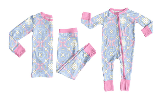 25.7.28 custom each style moq 5eta 4-6week Sibling Sister bow baby girl long sleeve pants sets and rompers match family design