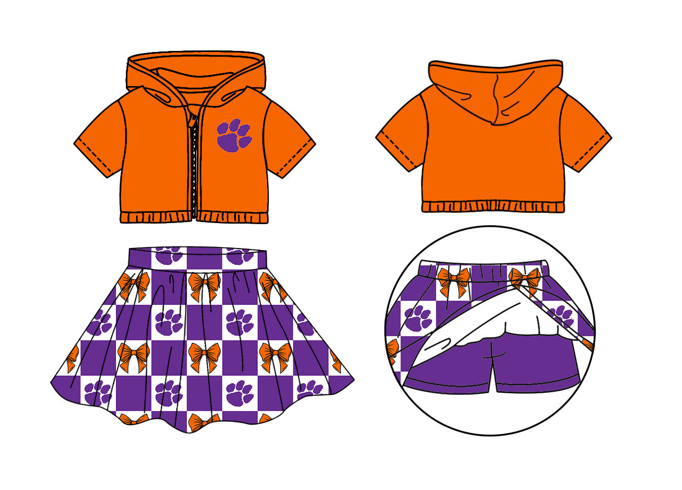 Custom moq 3 or 5 mix size milk silk summer teams baby girl clothes purple sleeveless skirts sets 3 and dresss and shorts-26.1.23