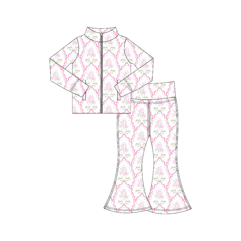 25.6.17 custom each style moq 5eta 4-6week Sibling Sisters baby girl long sleeve pants sets 1 and sets 2 match family design\