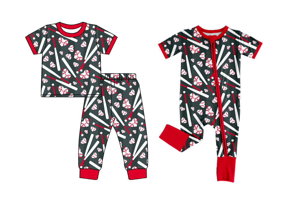 11.30 custom each style moq 5eta 4-6week Sibling Sister baeball love baby girls short sleeve sets and rompers match design