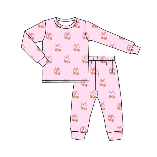 7.29 custom each style moq 5eta 4-6week Sibling Sister bow pink baby girls sets and rompers match family design