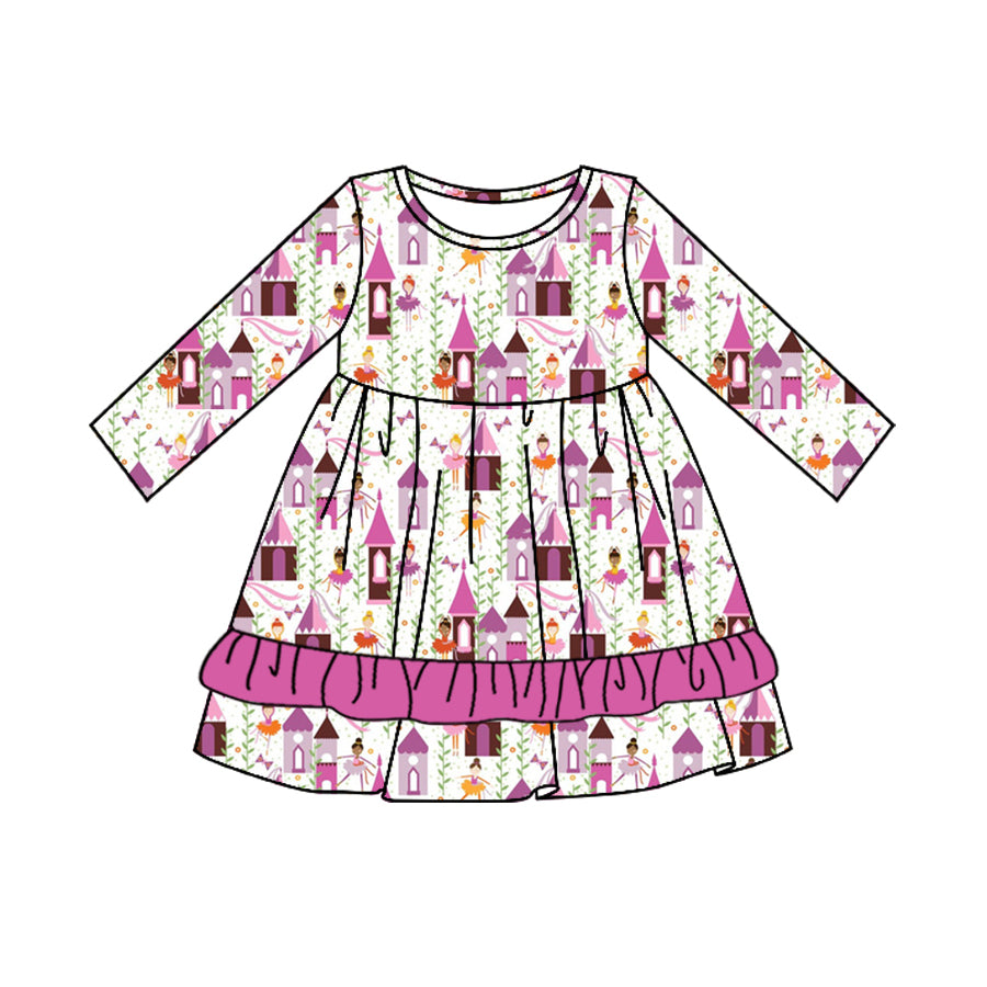 7.3 custom each style moq 5eta 4-6week Sibling Sister Christmas purple baby girls sets and dress and rompers match family design