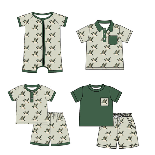 3.21 custom each style moq 5eta 4-6week Sibling Sister duck baby girl sets 1 and sets 2 and boy rompers and top match family design