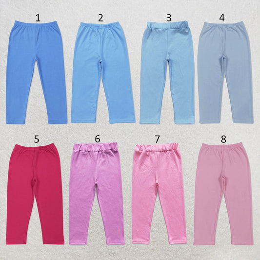RTS NO MOQ Sibling cotton Baby Girls Solid Color Daily Legging Pants