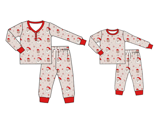 25.5.16 custom each style moq 5eta 4-6week Sibling Sister Christmas long sleeve pants sets and adult sets match design