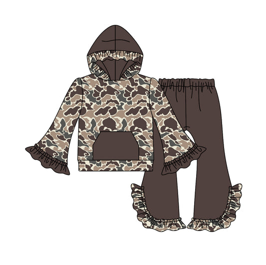 5.29 custom each style moq 5 eta 4-5week dark gray hooded long sleeve lace pants outfits