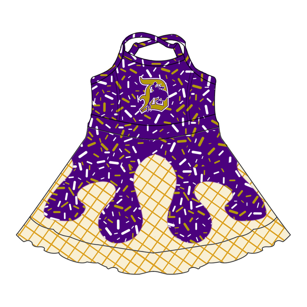 Custom moq 5 mix size milk silk baby girls clothes team purple hooded long sleeve tops and short sleeve top and dress and pants and shorts-25.7.1