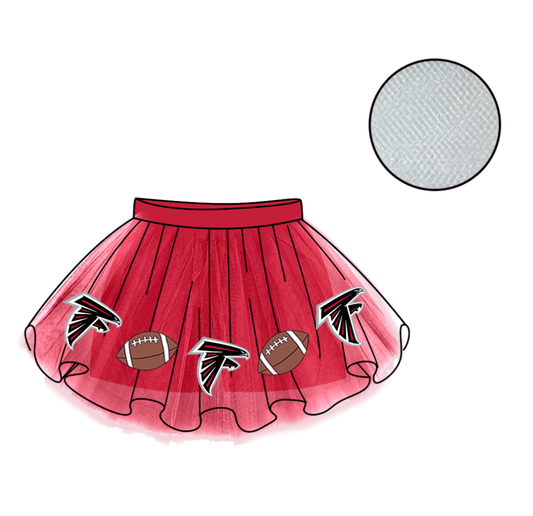 Custom moq 5 mix size milk silk summer teams Baby Girl's Red Mesh Skirt Summer Team Cute Clothes