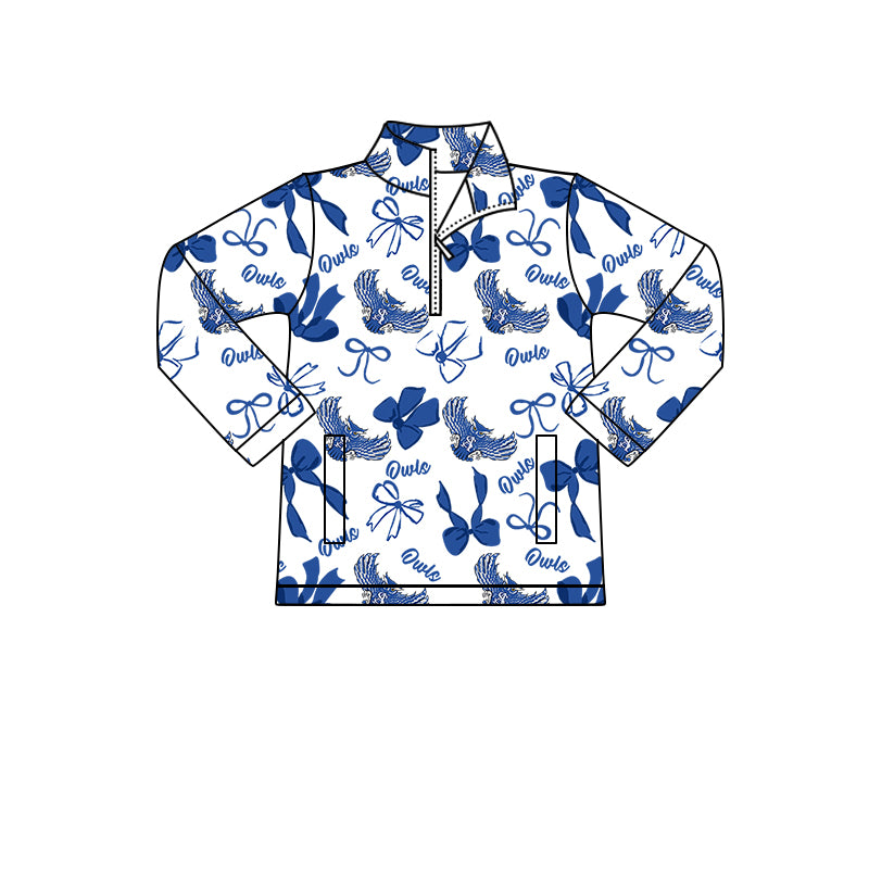 Custom moq 5 mix size milk silk summer teams baby girls clothes bow blue hooded long sleeve pants sets and shorts sets and dress and top and pant-25.8.11