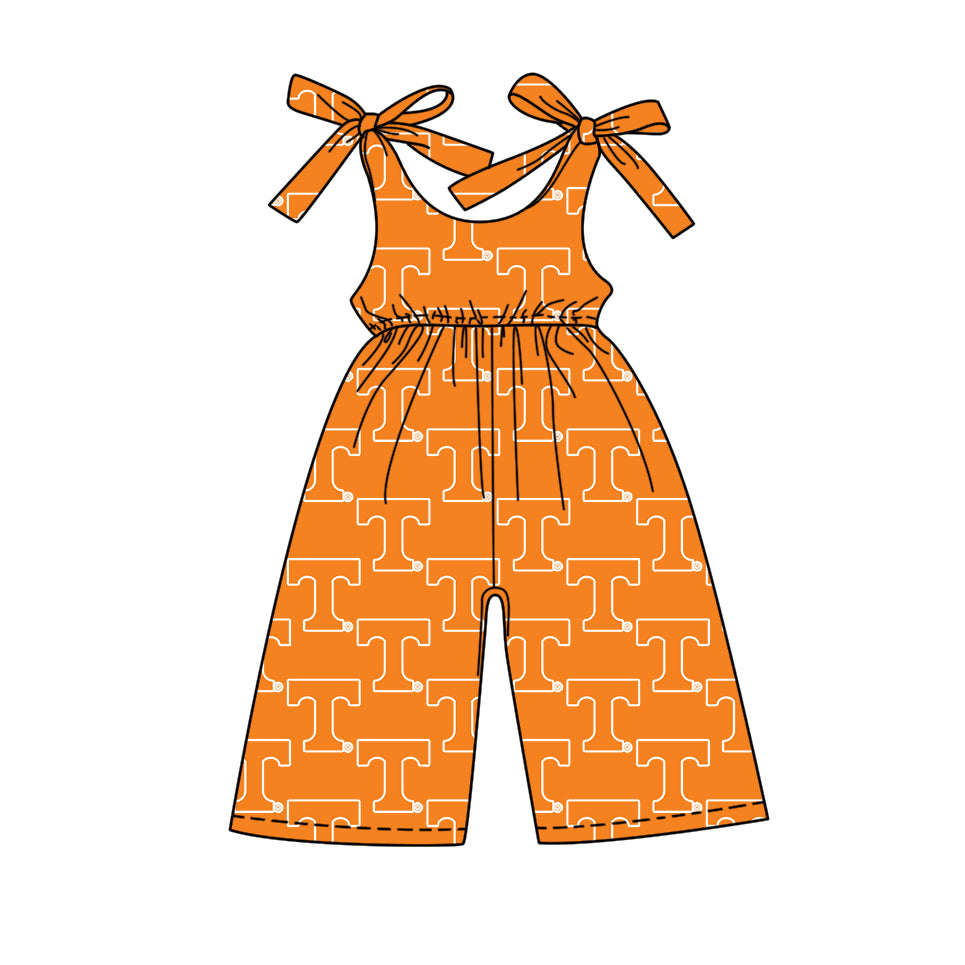 Custom moq 5 mix size milk silk summer teams baby girls clothes team orange sleeveless shorts sets and skirts sets and dress and jumpsuit-25.7.15