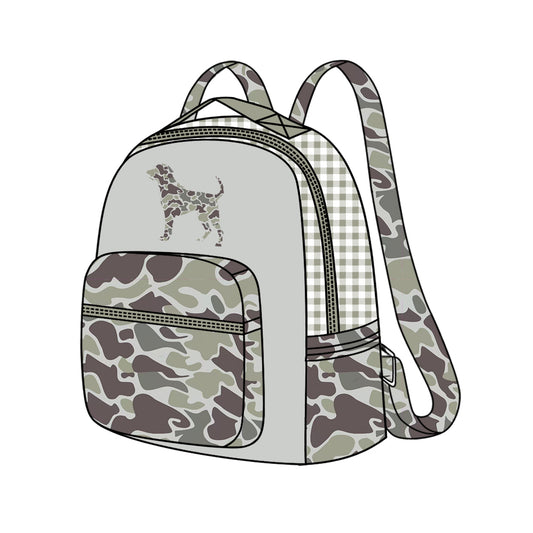 8.31 custom each style moq 5 eta 4-6weeks baby kids fashion camouflage puppy gray backpack