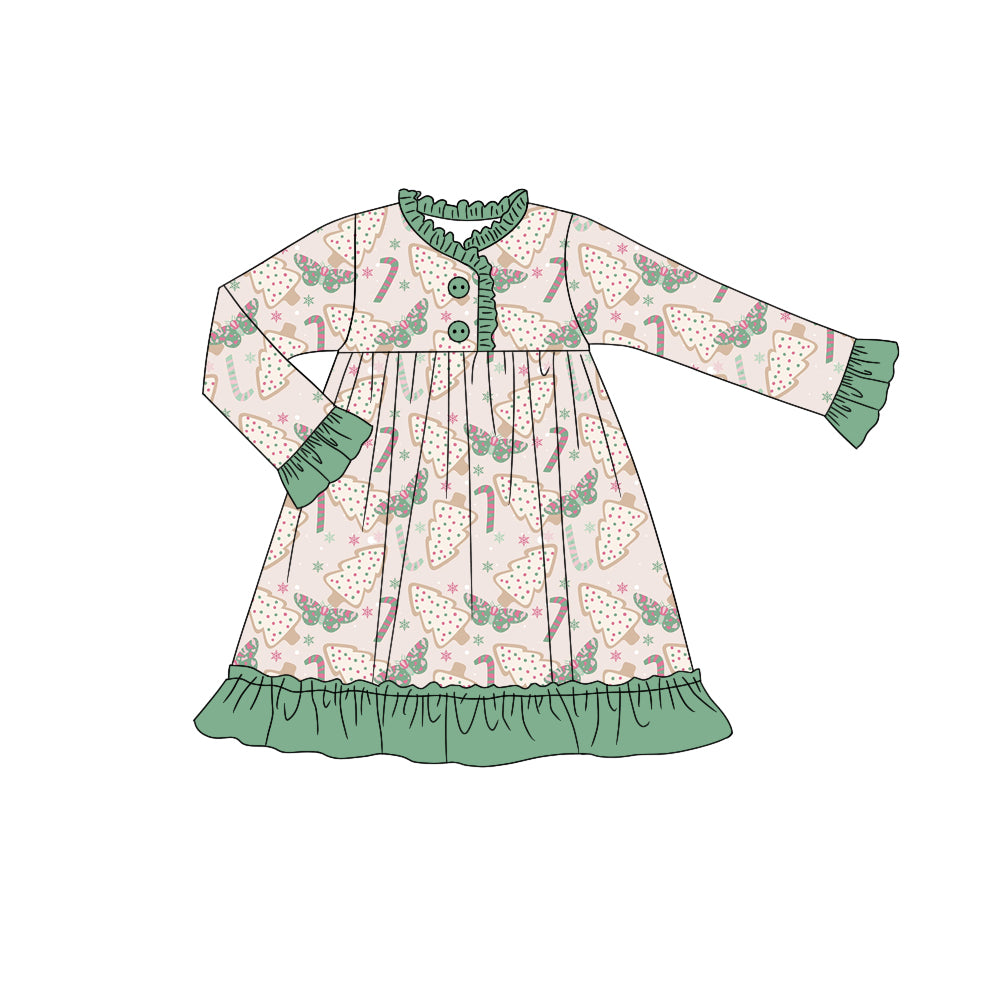 6.20 custom each style moq 5eta 4-6week Sibling Sister floral trees baby girls sets and dress and rompers match family design