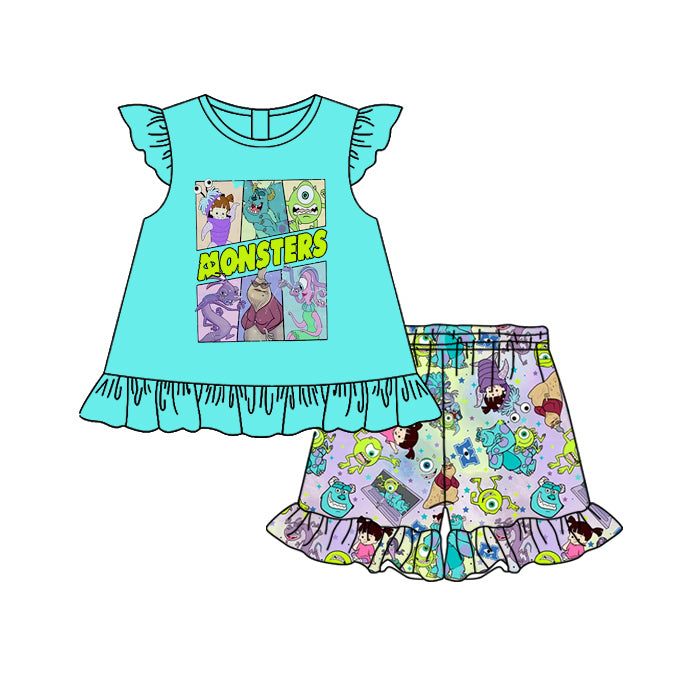 4.14 custom each style moq 5eta 4-6week Sibling Sister baby girls short sleeve set 1 and set 5 match design