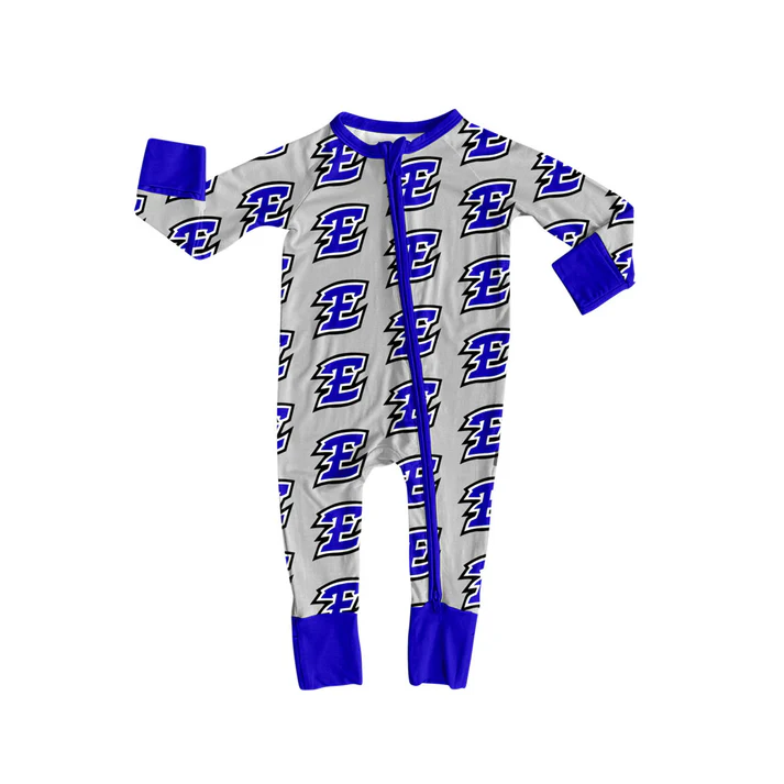 Custom moq 5 mix size milk silk eta 6-8weeks summer team baby boy clothes team blue long sleeve pants sets and romper-25.7.23