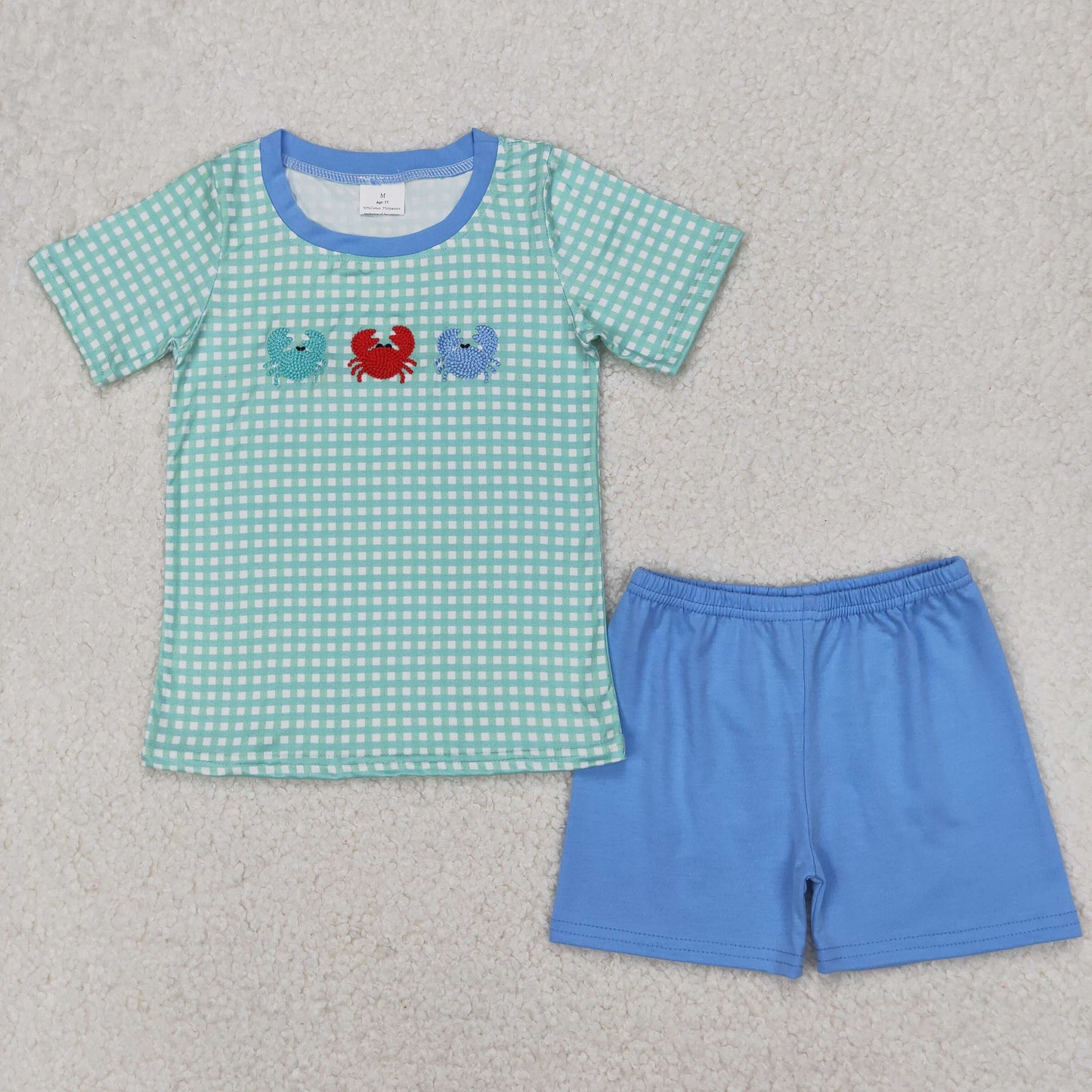 RTS NO MOQ baby girls clothes embroidery short sleeve Rompers Clothes Sets
