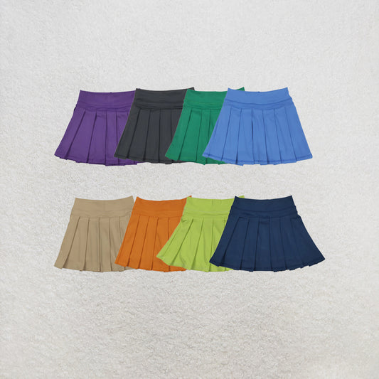 RTS NO MOQ Sibling Baby Girls Yoga Active Wear Pleated Skirts