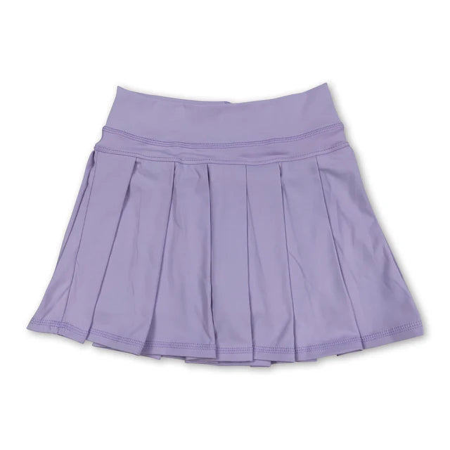 RTS NO MOQ Sibling Baby Girls pink Yoga Active Wear Pleated Skirts
