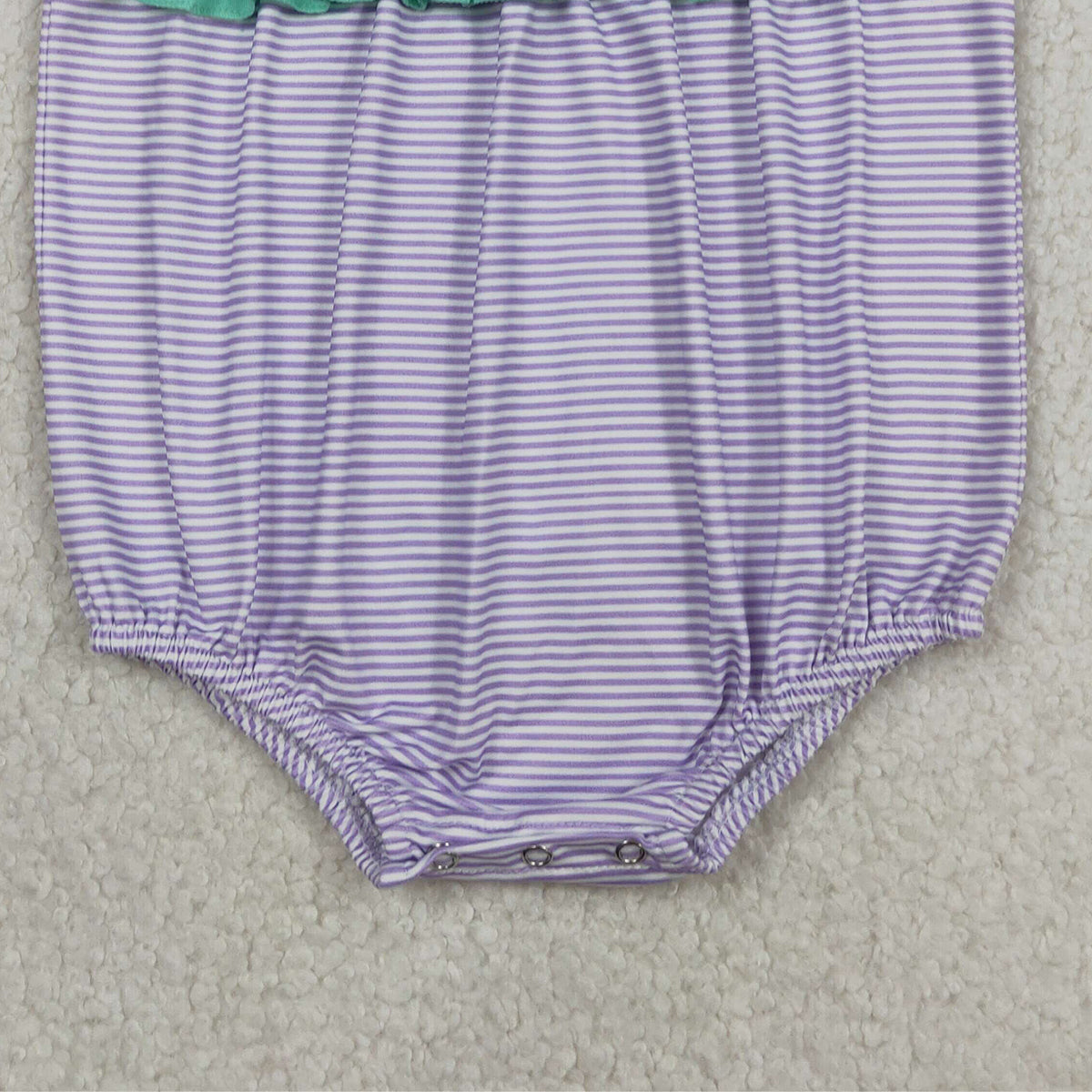 RTS NO MOQ SR3942 Baby Girls Sleeveless Ruffle Rompers Purple Stripe
