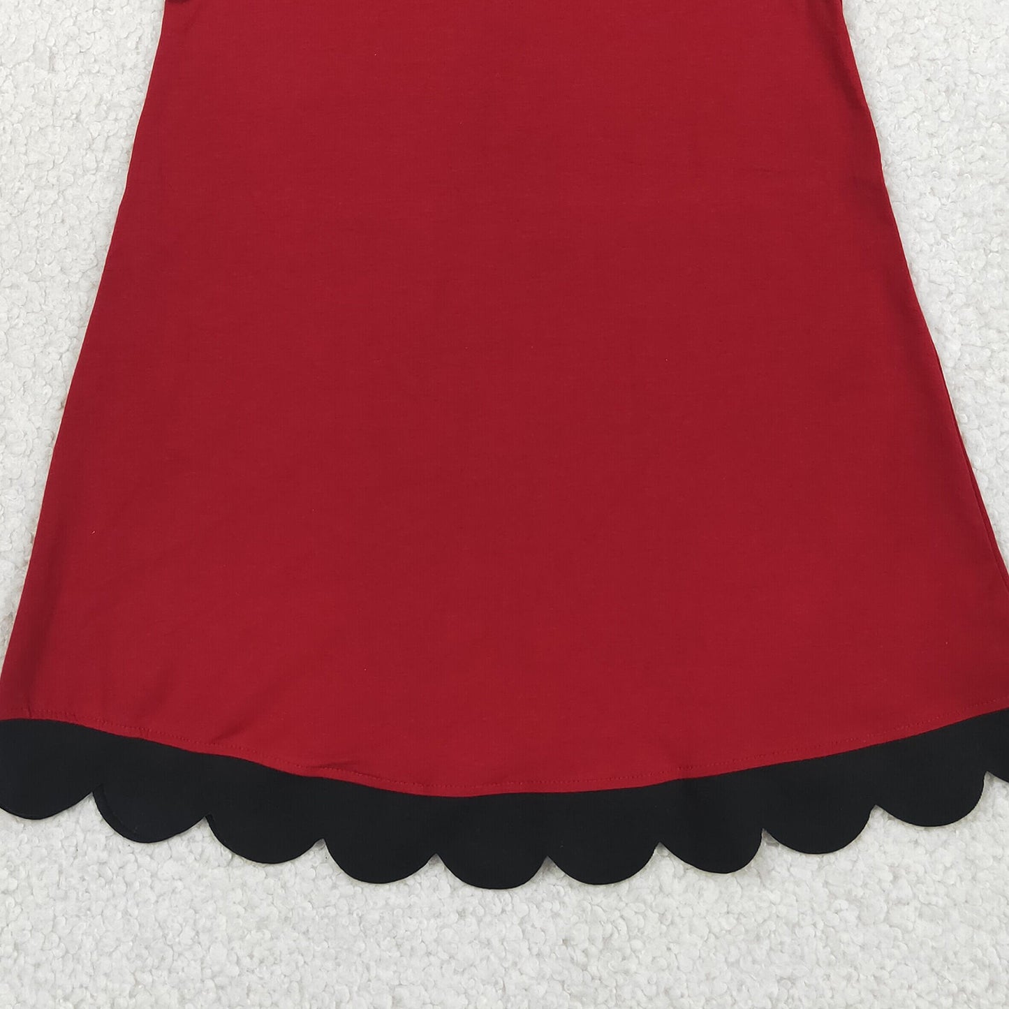 RTS NO MOQ cotton GSD4058 Baby Girls Scallop Edge Sleeveless Knee Length Dresses
