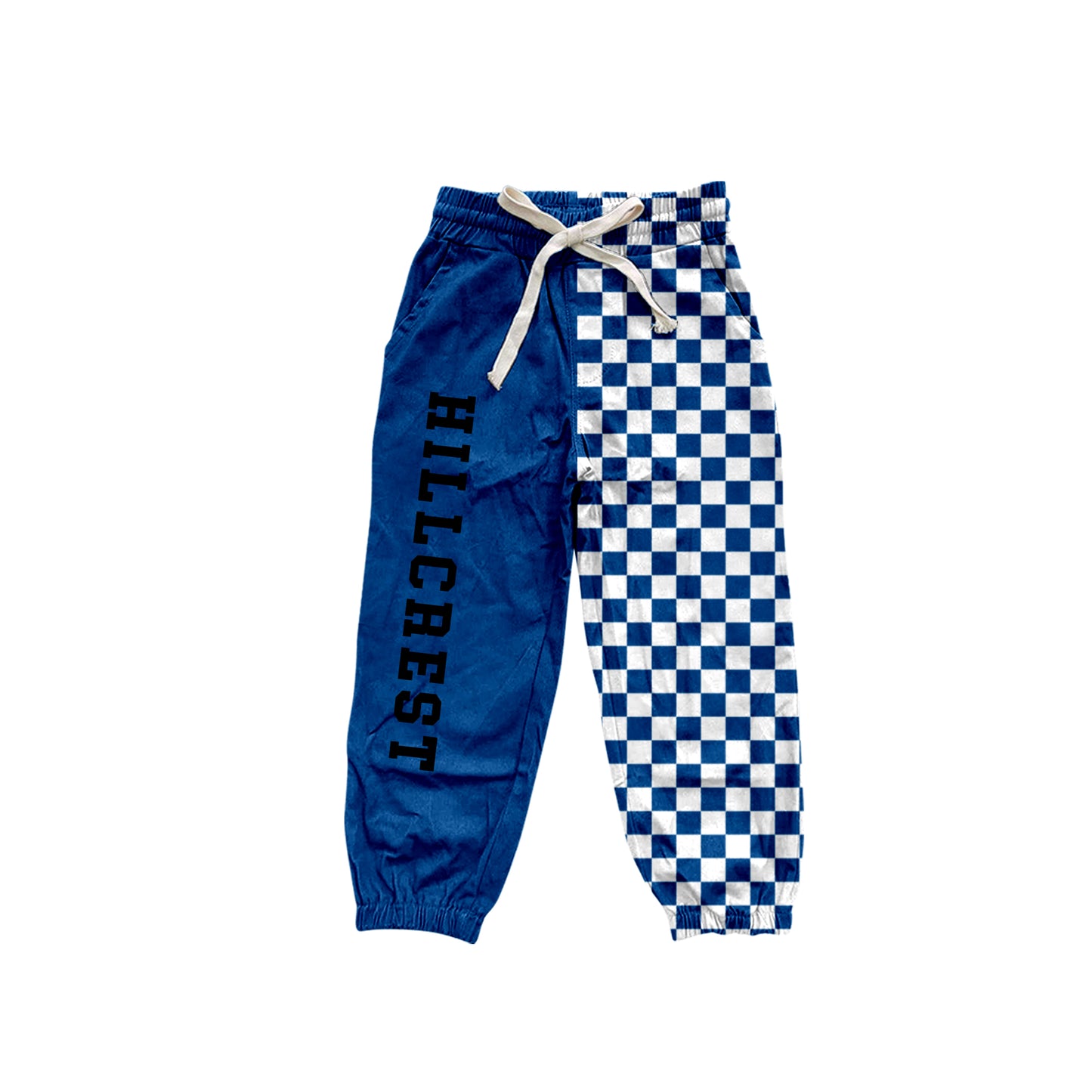 custom moq 5 mix size XY072211 Baby Boys Check Team Print Pocket Jogger Casual Bottom