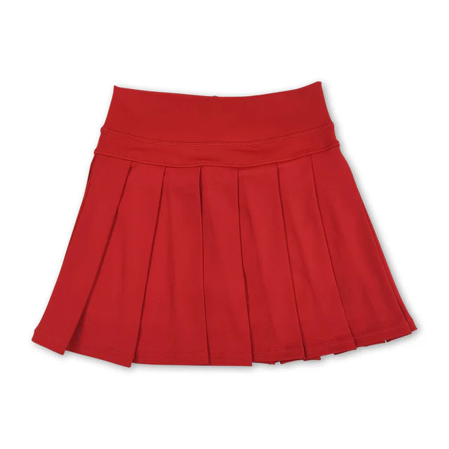 RTS NO MOQ Sibling Baby Girls pink Yoga Active Wear Pleated Skirts