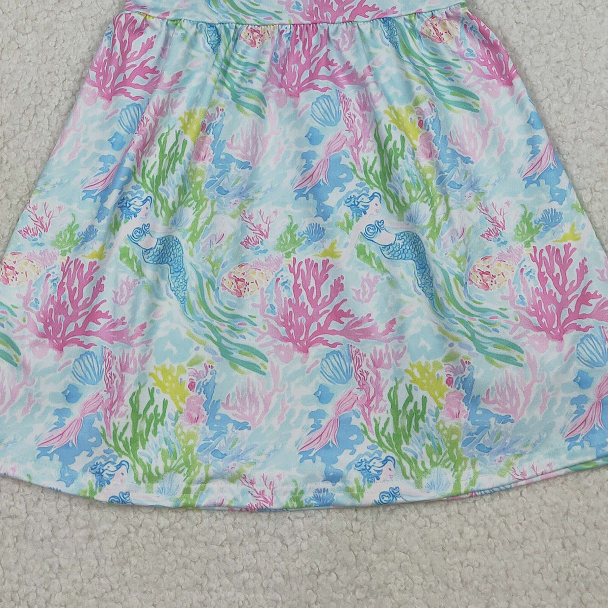 RTS NO MOQ GSD3665 Baby Girls Sleeveless Floral Print Knee-Length Dress Cute Toddler Girls Summer Dress